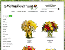 Tablet Screenshot of martinsvilleflorist.com